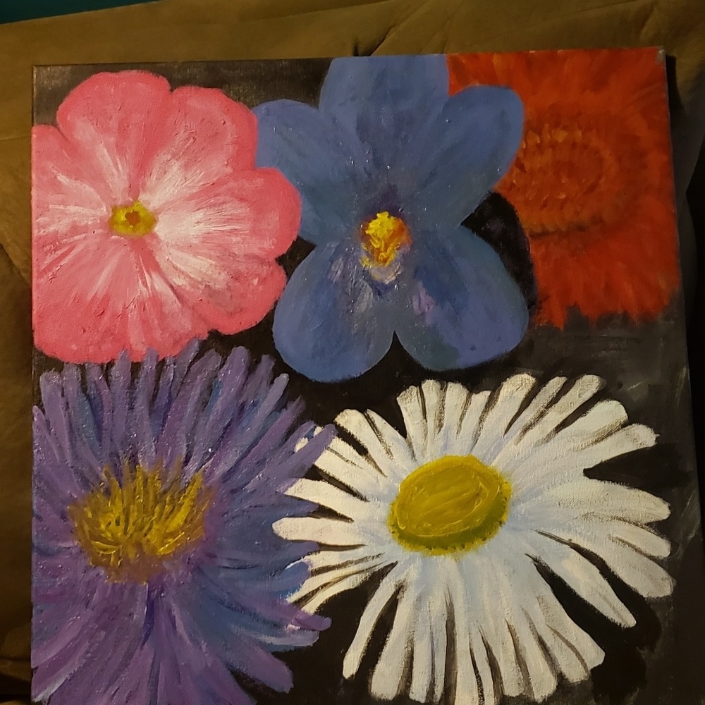 Custom wall art of Birthflowers